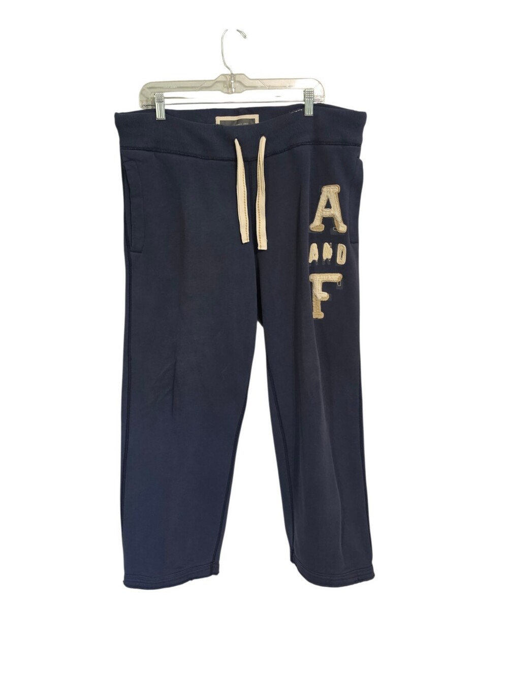 Vintage Abercrombie & Fitch Mens Y2k Fleece Sweatpants L Luxury Casual Straight